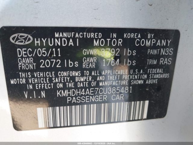 Hyundai ELANTRA Gls (ulsan Plant) Image 7