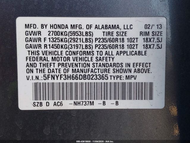 Honda Pilot Ex-l Image 5