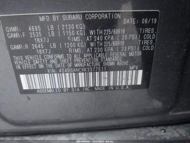 Subaru Outback 2.5i Limited Image 5