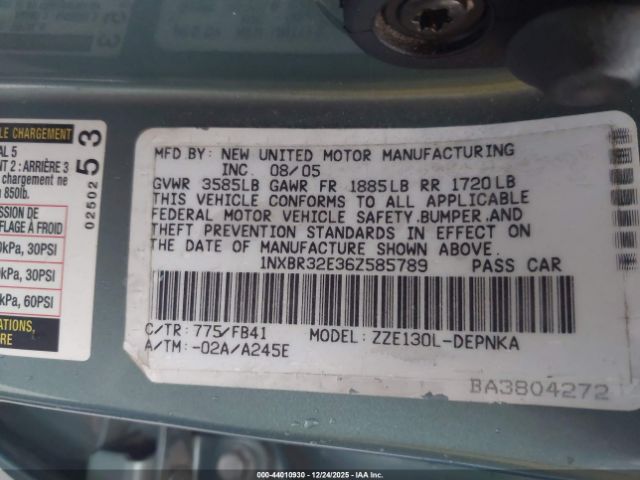 Toyota Corolla Le Image 16