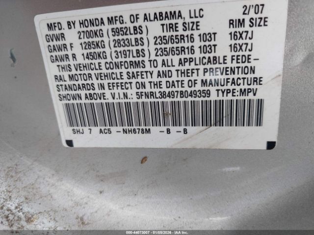 Honda Odyssey Ex Image 9