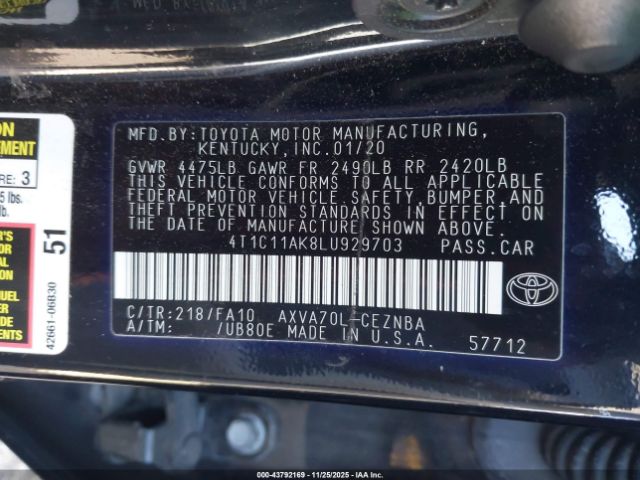 Toyota Camry Le Image 14