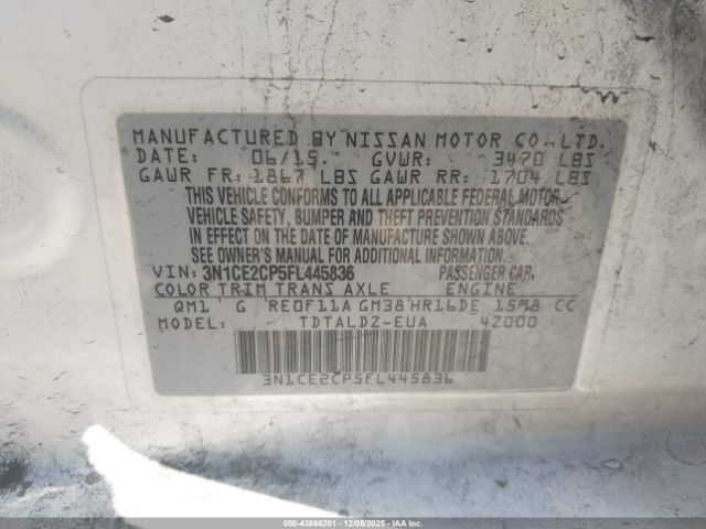 Nissan Versa Sv Image 9